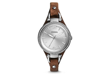 Watch strap Fossil ES3619 Leather Brown 8mm